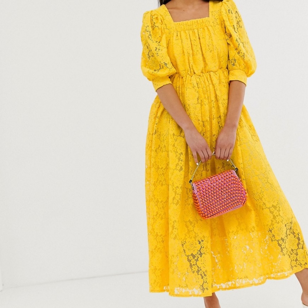Sister Jane Yellow Lace Dress